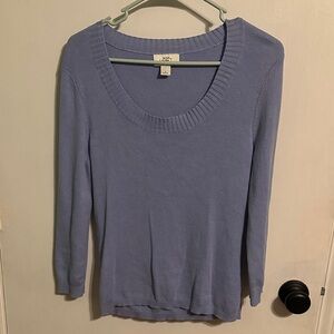 LOFT Lavender Scoop Neck Sweater womens size‎ small